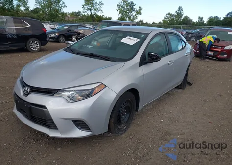 2016 Toyota Corolla Le z USA, uszkodzony, nr VIN 2T1BURHE5GC639220